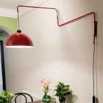 Thalys Minimalist Adjustable Swing Long Arm Dome Sconce