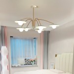 Xandros White Metal Champignon Chandelier