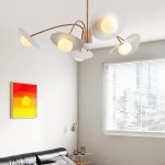 Xandros White Metal Champignon Chandelier