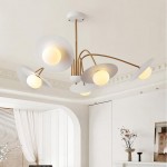 Ava Creative 12 Lights Globe Milk Glass Linear Chandelier