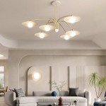 Xandros White Metal Champignon Chandelier