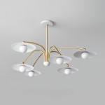 Xandros White Metal Champignon Chandelier