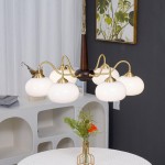 Xyrian Farmhouse Wood White Bauhaus Persimmon Chandelier