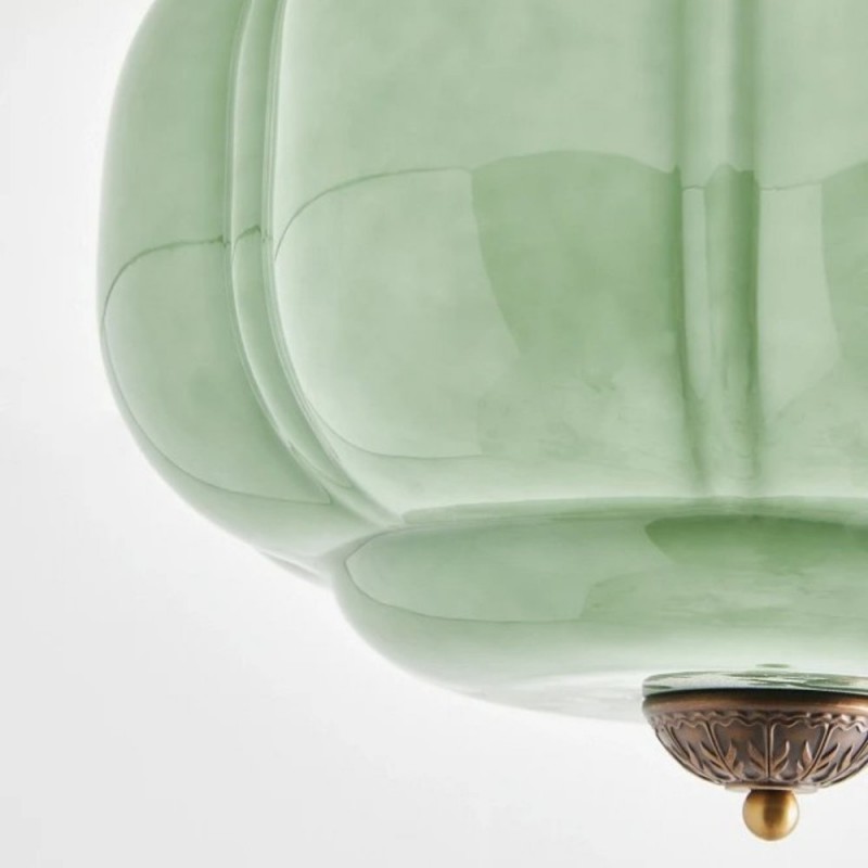 Ozita Retro Milk Glass Semi Flush Mount Eloise Ceiling Light