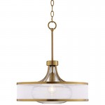 Myrith Antique Organza Glass Drum Shape Pendant Light