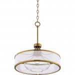 Myrith Antique Organza Glass Drum Shape Pendant Light