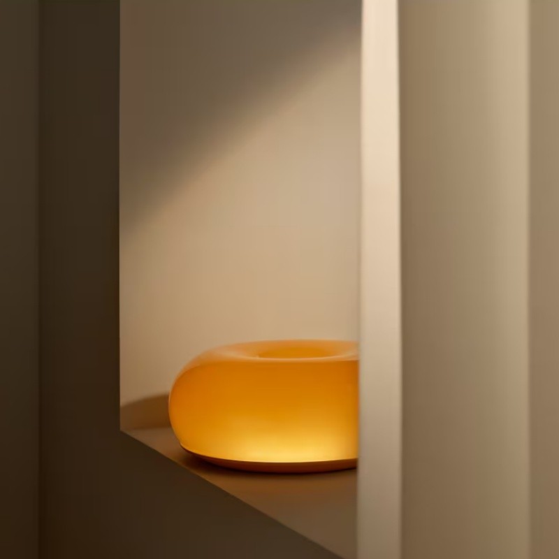 Ozona Bright Orange Donut Wall Lamp