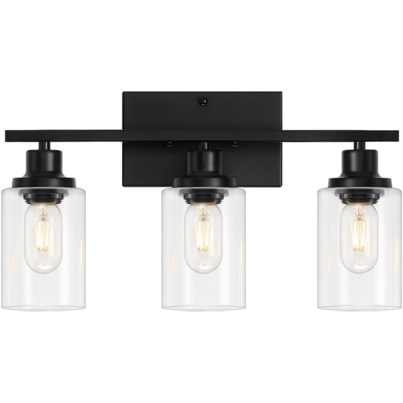 Lynor Classic Farmhouse Clear Glass Triple Sconce