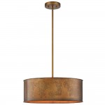 Zanthe 4 Light Vintage Industrial Iron Drum Chandelier