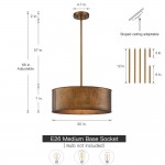 Zanthe 4 Light Vintage Industrial Iron Drum Chandelier