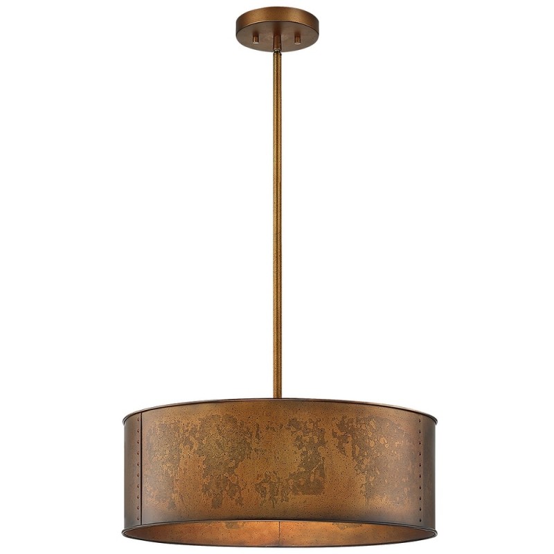 Zanthe 4 Light Vintage Industrial Iron Drum Chandelier