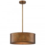 Zanthe 4 Light Vintage Industrial Iron Drum Chandelier