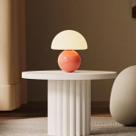 Evinth Mini Colorful Ceramic Base Mushroom Table Lamp