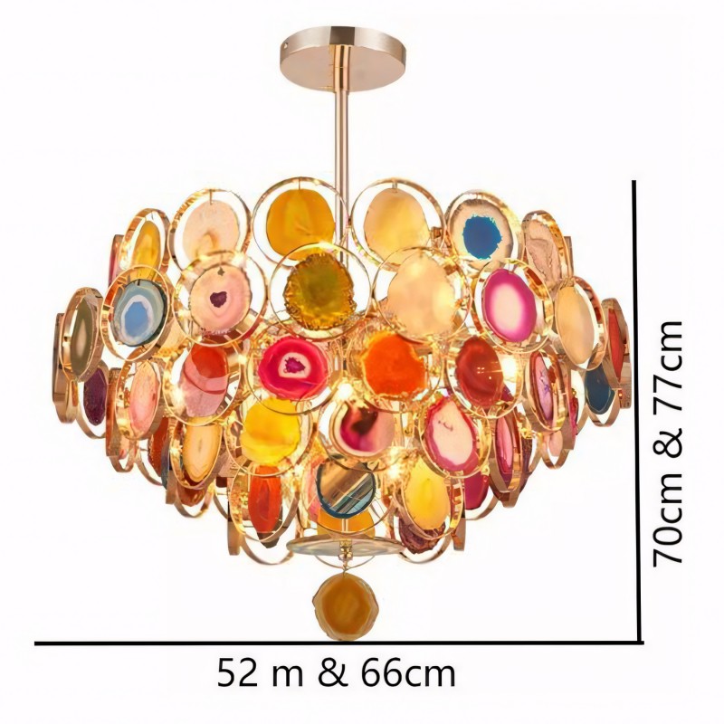 Gideon Slice Agate Tower Chandelier