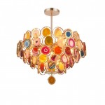 Gideon Slice Agate Tower Chandelier
