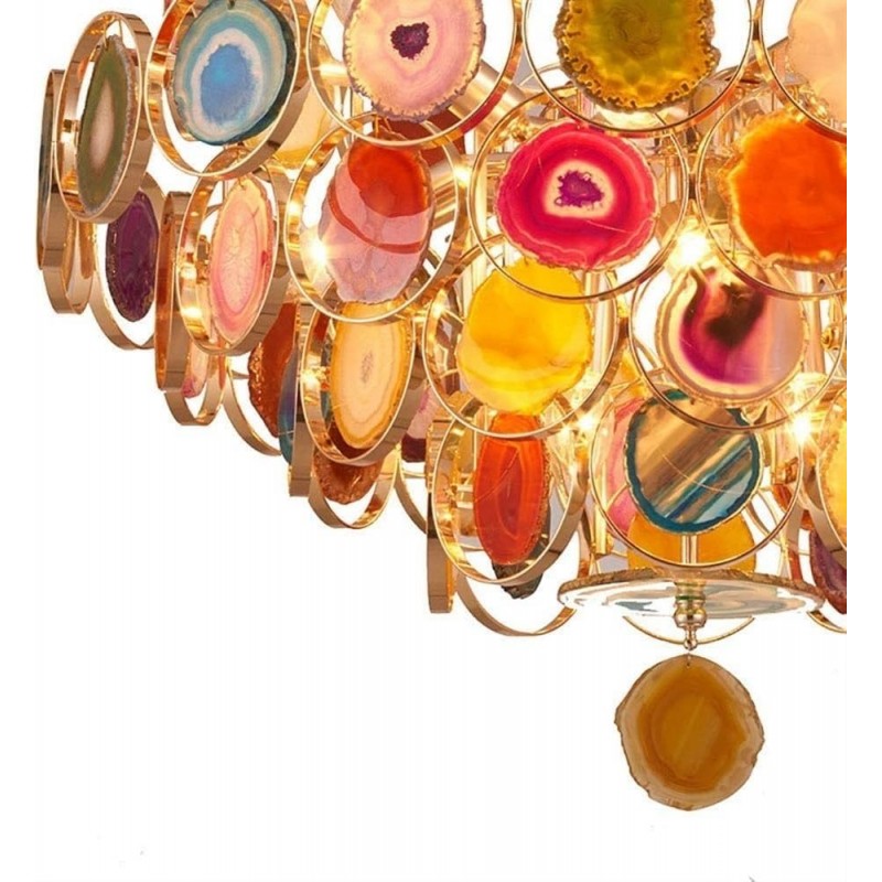 Gideon Slice Agate Tower Chandelier