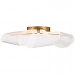 Geryn Brushed Gold Acrylic Flower Led Ceiling Light