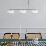 Wrythe 3-Light Milk Glass Linear Pendant Light