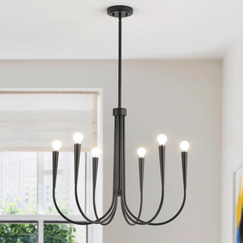 Luren Light Luxury Candle Iron Branch Chandelier