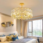 Quirin Luxurious Gold Round Crystal Chandelier