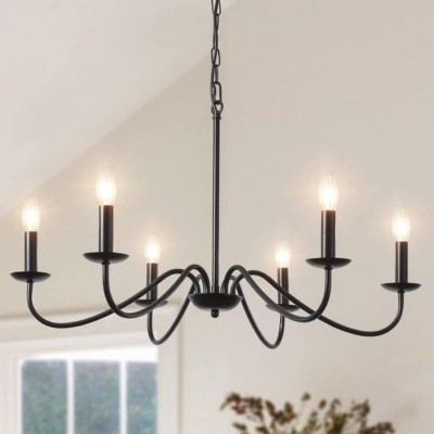 Alistair Vintage Candle Style Metal Chandelier