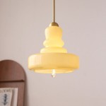 Carla Colorful Gourd Shaped Glass Shade Pendant Light