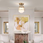 Aurea Vintage Globe Flush Mount Ceiling Light