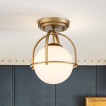 Eileyn Crystal Drum Semi Flush Mount Ceiling Light