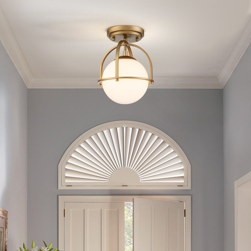 Aurea Vintage Globe Flush Mount Ceiling Light