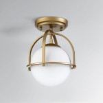 Aurea Vintage Globe Flush Mount Ceiling Light