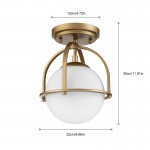 Aurea Vintage Globe Flush Mount Ceiling Light