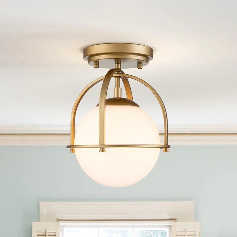 Aurea Vintage Globe Flush Mount Ceiling Light