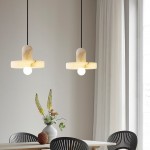 Vyndorix Farmhouse Hat Shaped Alabaster Pendant Light