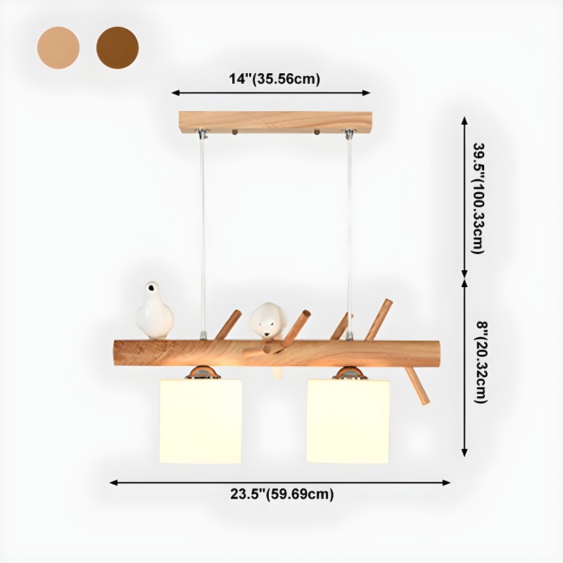 Bird Wooden Chandelier