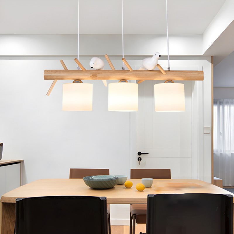 Bird Wooden Chandelier