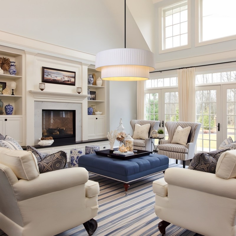Elaraine Pleated Fabric Circular Drum Shade Chandelier