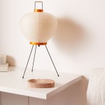Kiran Minimalist Wabi-sabi Tripod Floor Lamp