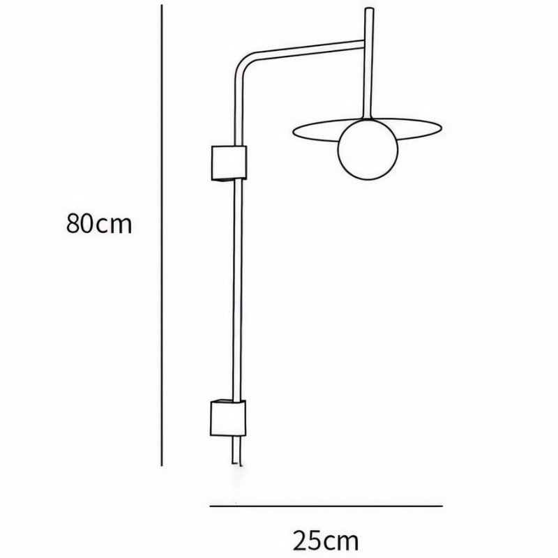 Pyris Scandinavian Minimalist Metal Swing Arm Wall Lamp