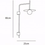Pyris Scandinavian Minimalist Metal Swing Arm Wall Lamp