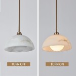 Bertie Farmhouse Alabaster Dome Pendant Light