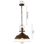 Carmen Industrial Antique Metal Horn Shaped Pendant Light