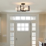 Coriander Black Rectangular Water Rippled Glass Ceiling Light