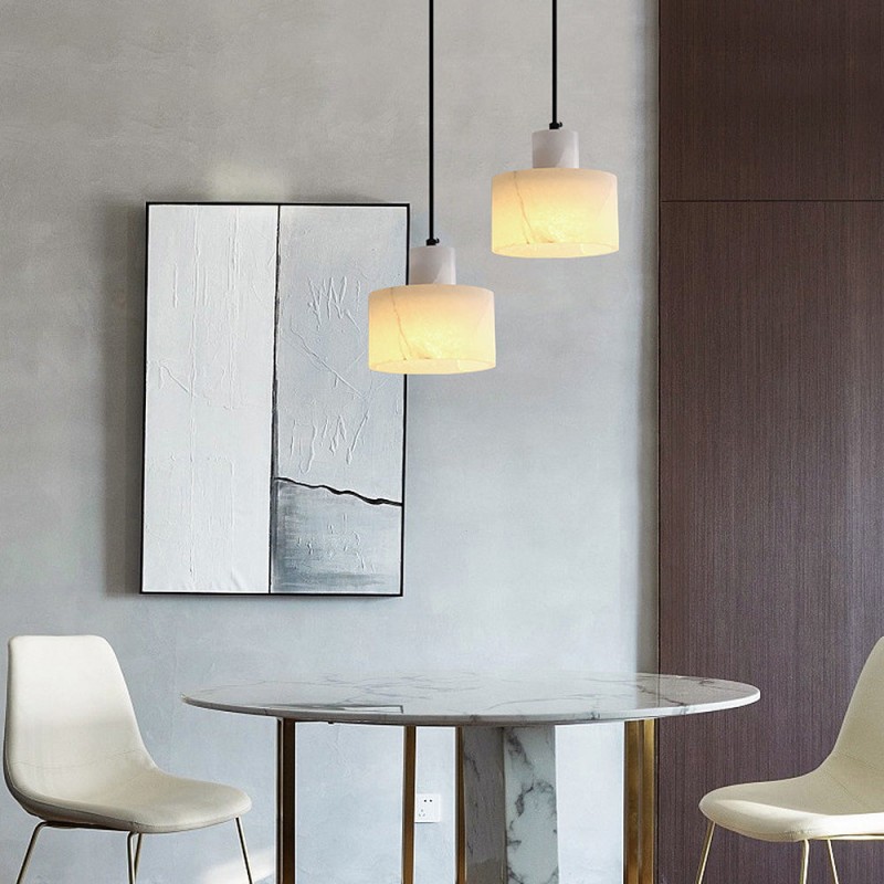 Zore Modern Alabaster Shade White Classic Pendant Light