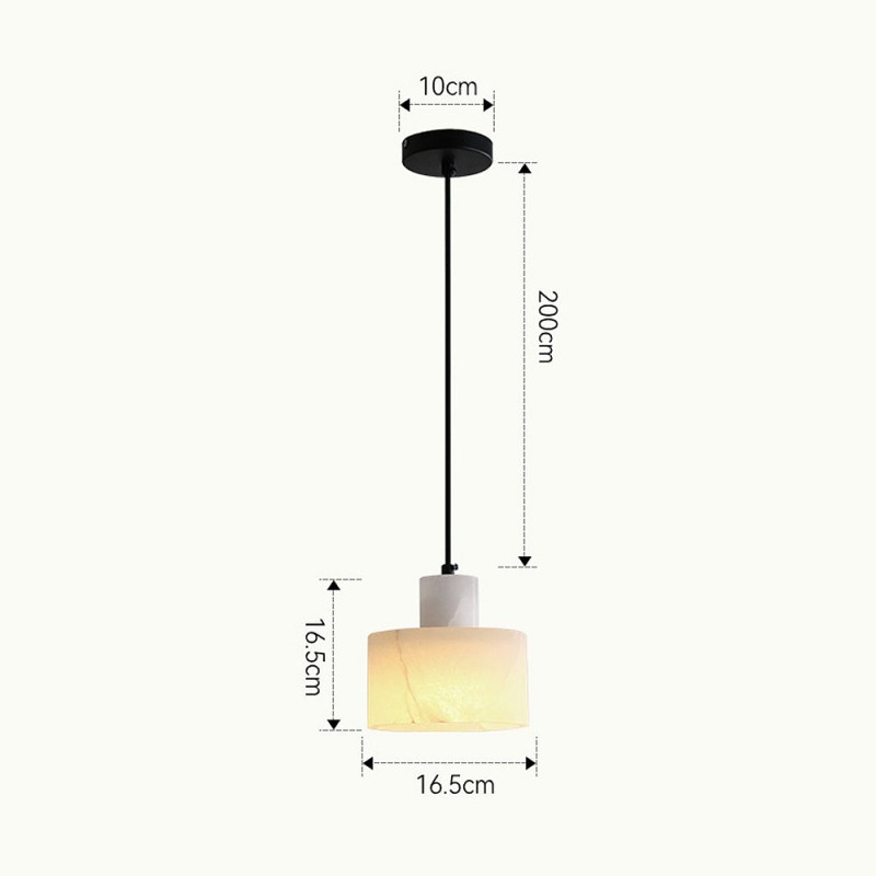 Zore Modern Alabaster Shade White Classic Pendant Light