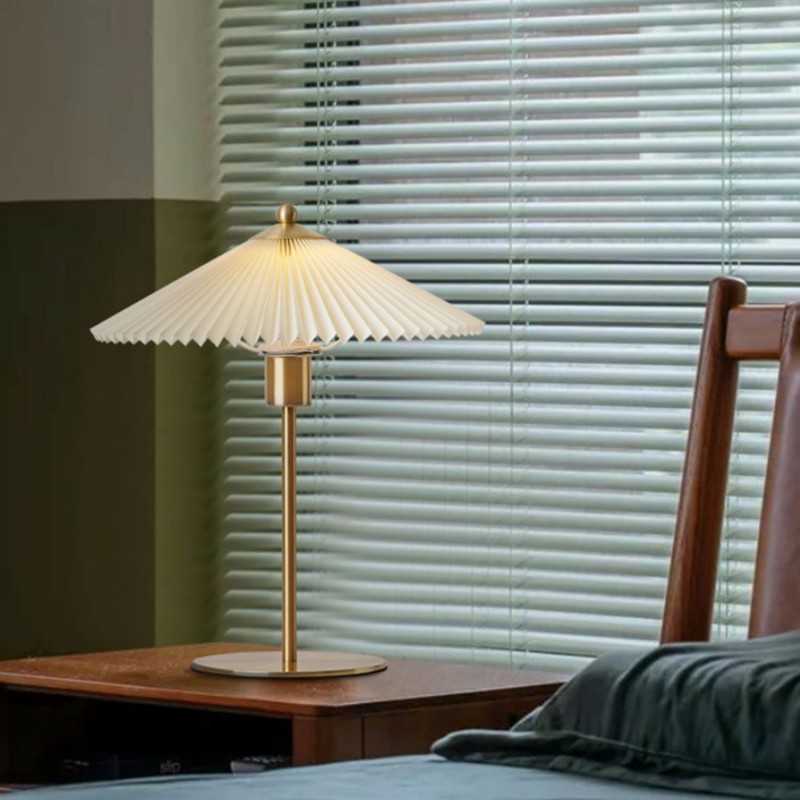 Isha Pleated Shade Table Lamp