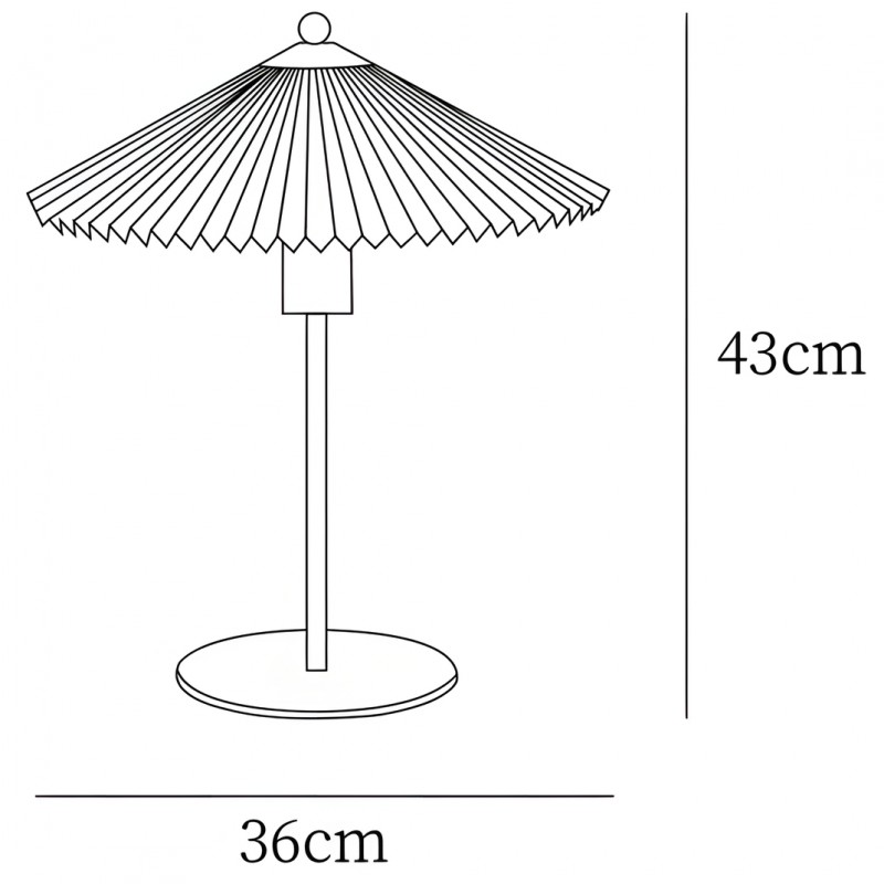 Isha Pleated Shade Table Lamp