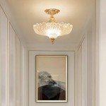 Wyrith Vintage Flower Crystal Flush Mount Light