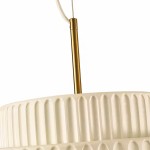 Brisby Striped Frosted Fluted Ceramic Pendant Light