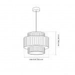 Brisby Striped Frosted Fluted Ceramic Pendant Light