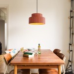 Brisby Striped Frosted Fluted Ceramic Pendant Light